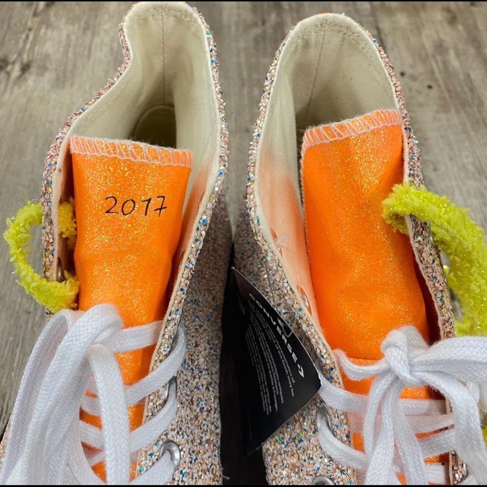 Converse X J.W. Anderson Glitter Hightop Shoes - Picture 4 of 15